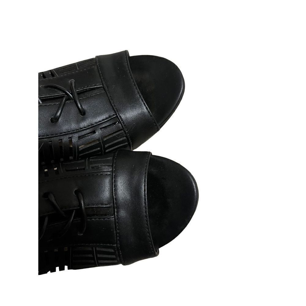 Sam Edelman Rocco Black Cut Out Lace Up Open Toe‎ Heel Bootie Size 8 - Picture 11 of 12